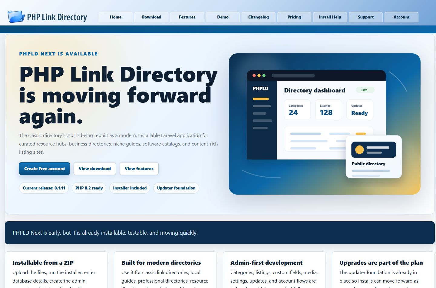 phpLD website screenshot